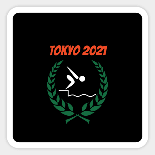 Swimming Tokyo 2021 Olympics Sticker